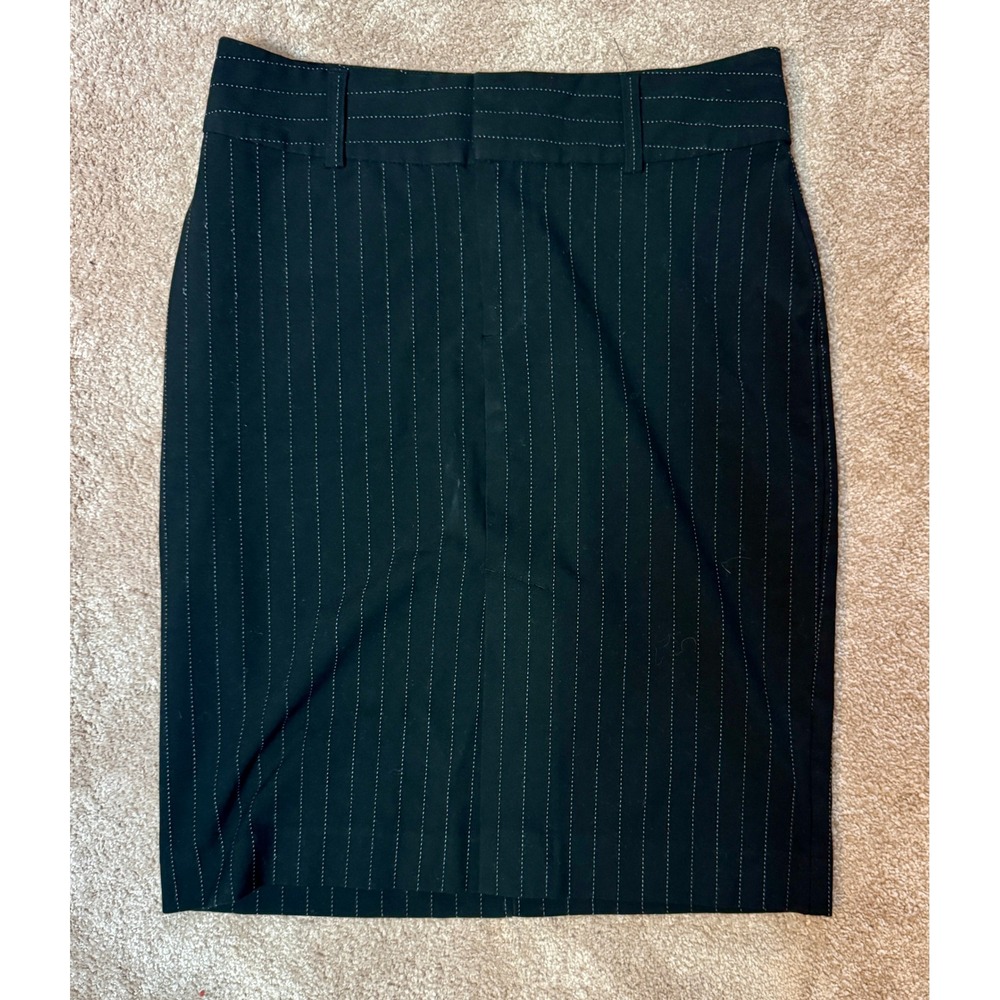 Y2K Old Navy Black‎ Pinstripe Pencil Skirt Women's Size 8